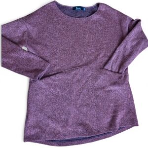 Louve Heathered Plum Crewneck Sweater